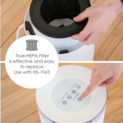 Crane 4-Speed White True HEPA and Uv Air Purifier (Covers: 500-sq ft)