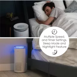 Crane 4-Speed White True HEPA and Uv Air Purifier (Covers: 500-sq ft)