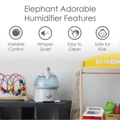 Crane Adorables 1-Gallons Tabletop Cool Mist Humidifier (For Rooms Up To 500-sq ft)