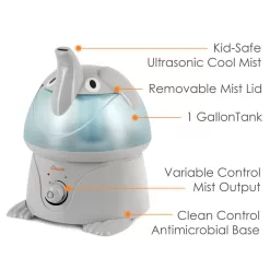 Crane Adorables 1-Gallons Tabletop Cool Mist Humidifier (For Rooms Up To 500-sq ft)