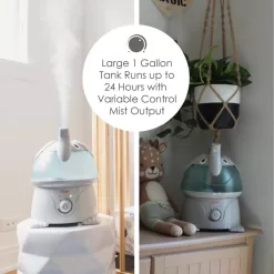Crane Adorables 1-Gallons Tabletop Cool Mist Humidifier (For Rooms Up To 500-sq ft)