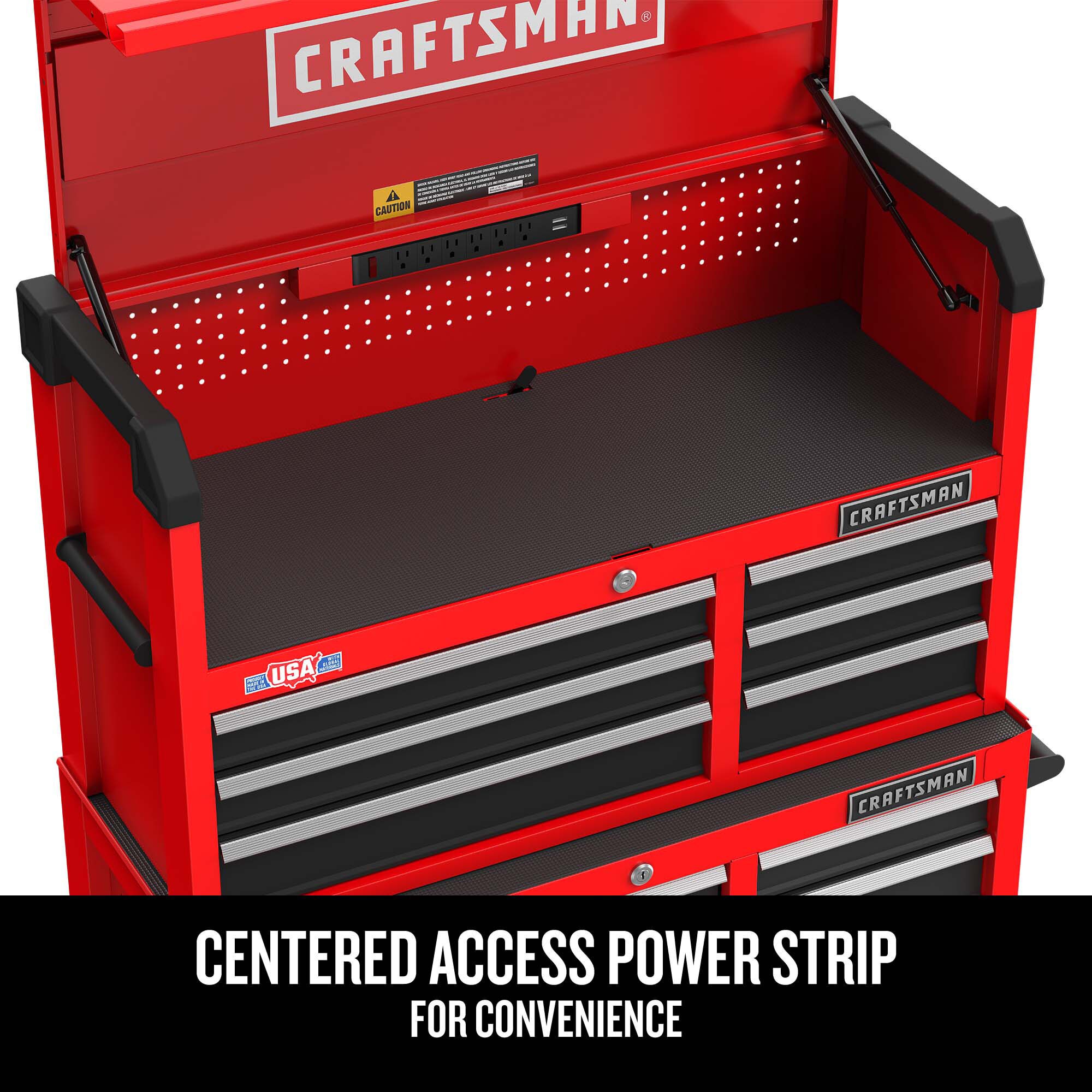 CRAFTSMAN 2000 Series 41-in W x 24.7-in H 6-Drawer Steel Tool Chest (Red) - Image 4