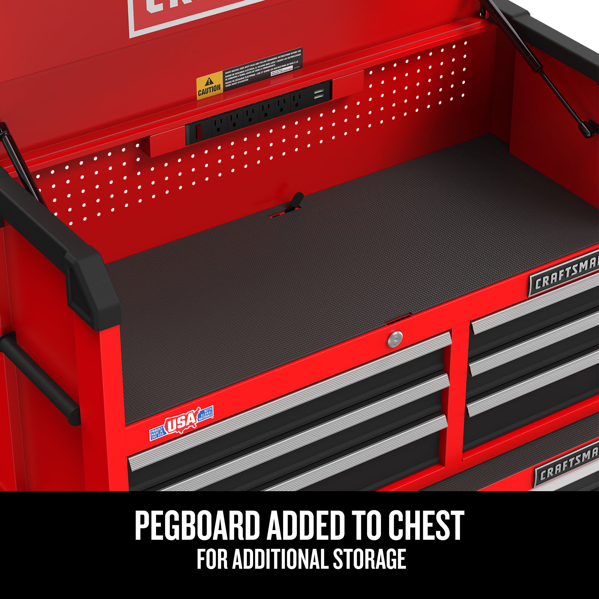 CRAFTSMAN 2000 Series 41-in W x 24.7-in H 6-Drawer Steel Tool Chest (Red) - Image 5