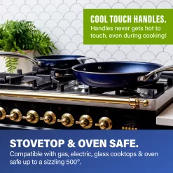 GraniteStone Diamond 23.4-in Aluminum Cookware Set with Lid
