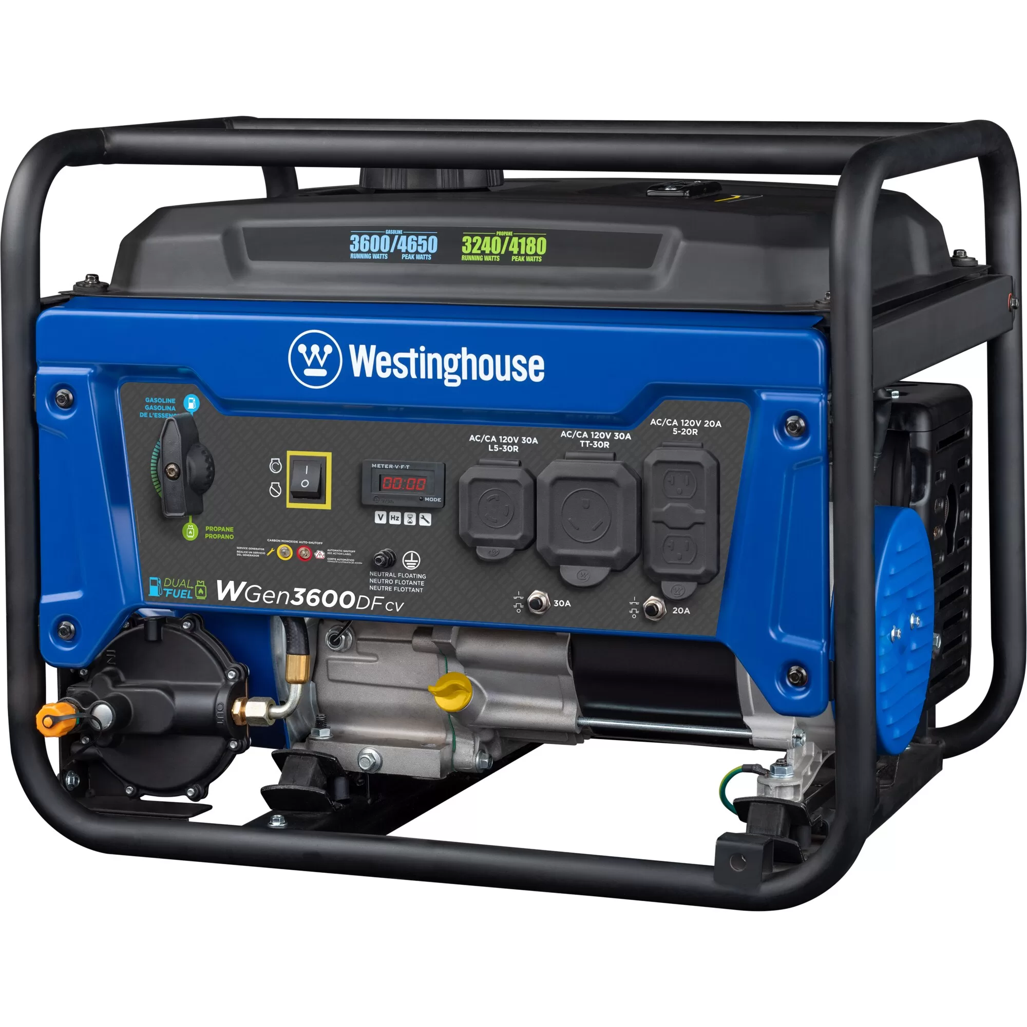 Westinghouse WGen3600DFcv 3600-Watt (Gasoline/Propane) Portable Generator
