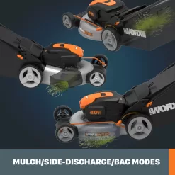 WORX Nitro Power Share 40-volt 20-in Cordless Push Lawn Mower 4 Ah (Battery and Charger Included)