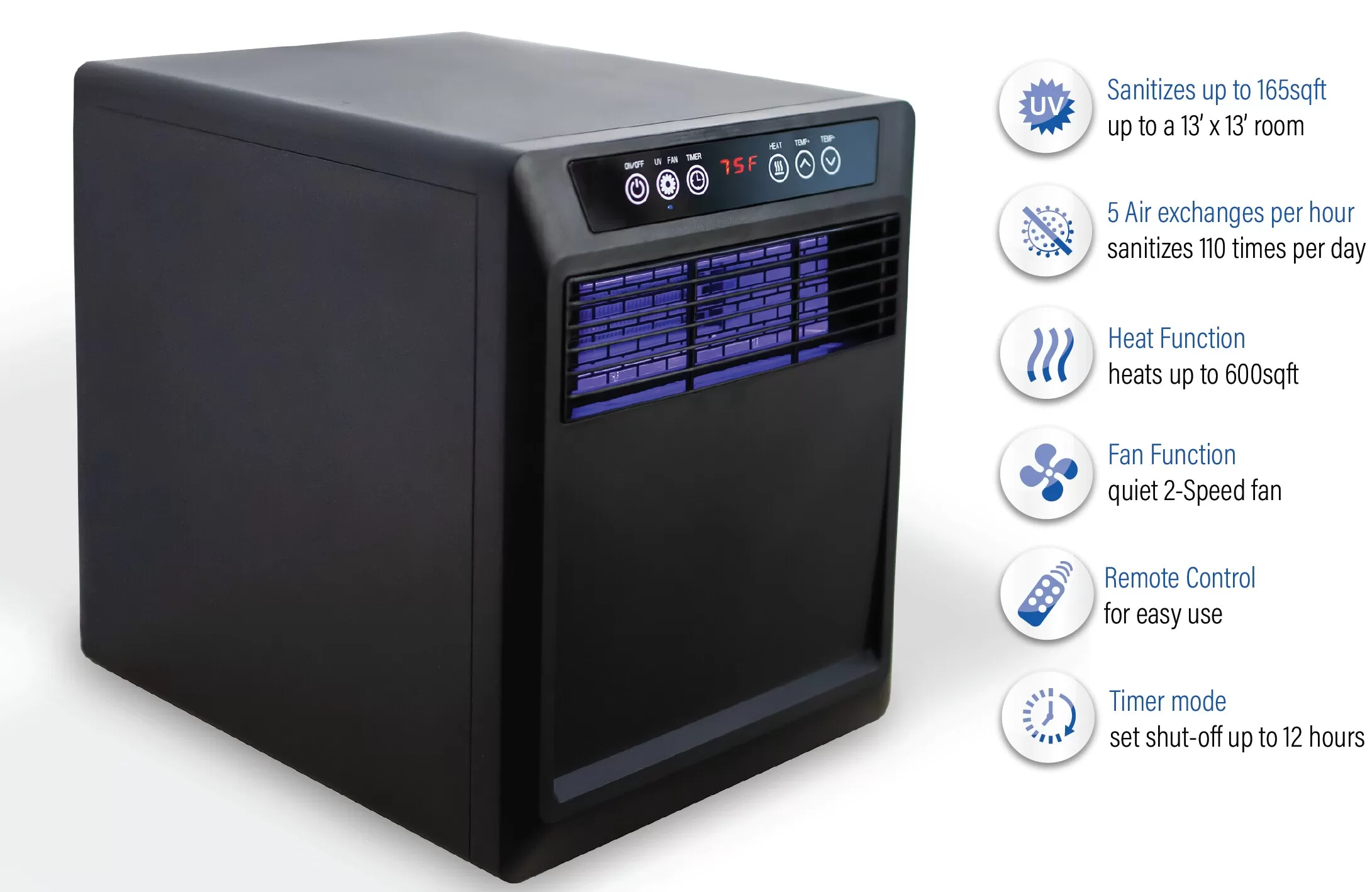 Hearth & Home Dynamics Up to 1500-Watt Mica Panel Cabinet Indoor Electric Space Heater with Thermostat and Remote Included