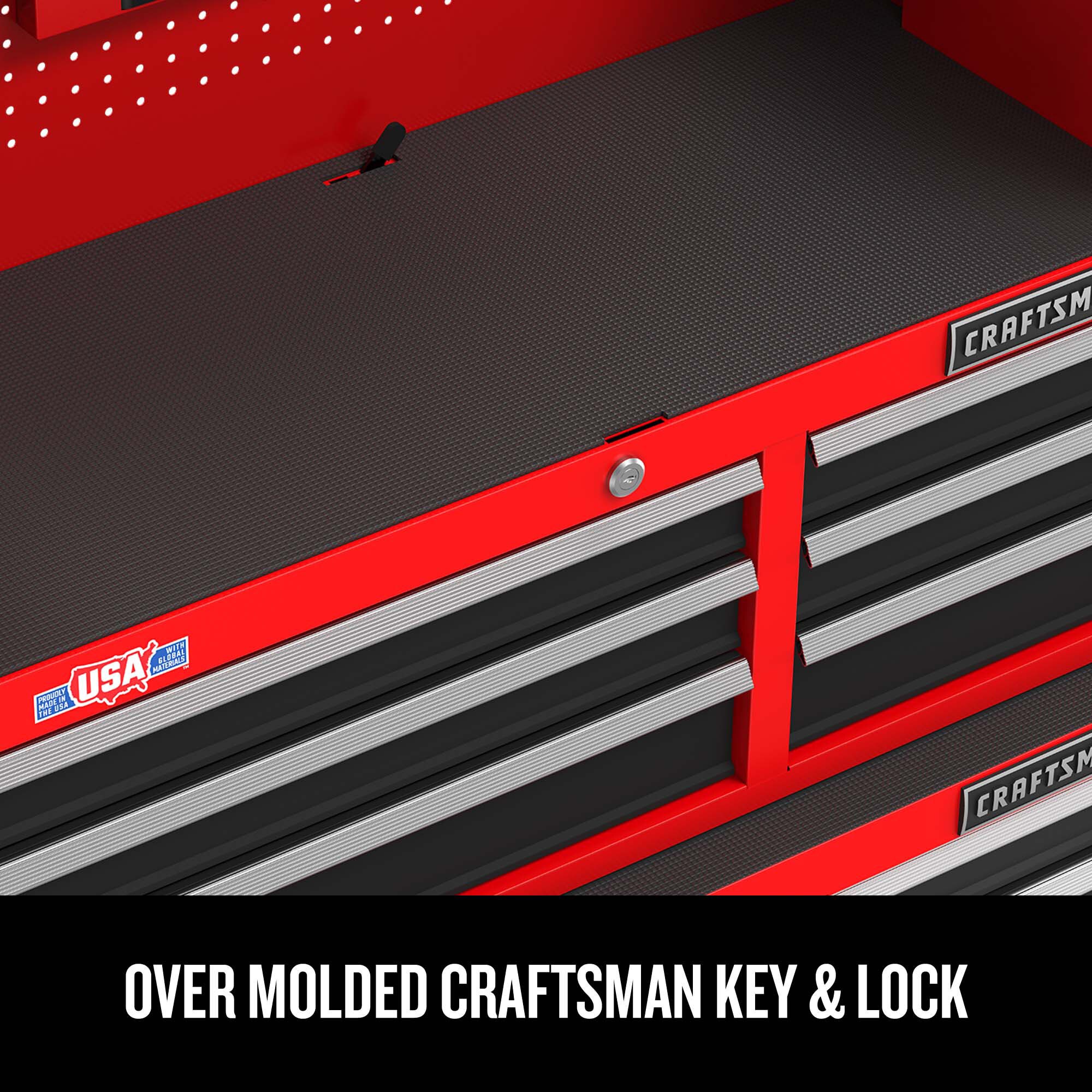CRAFTSMAN 2000 Series 41-in W x 24.7-in H 6-Drawer Steel Tool Chest (Red) - Image 10