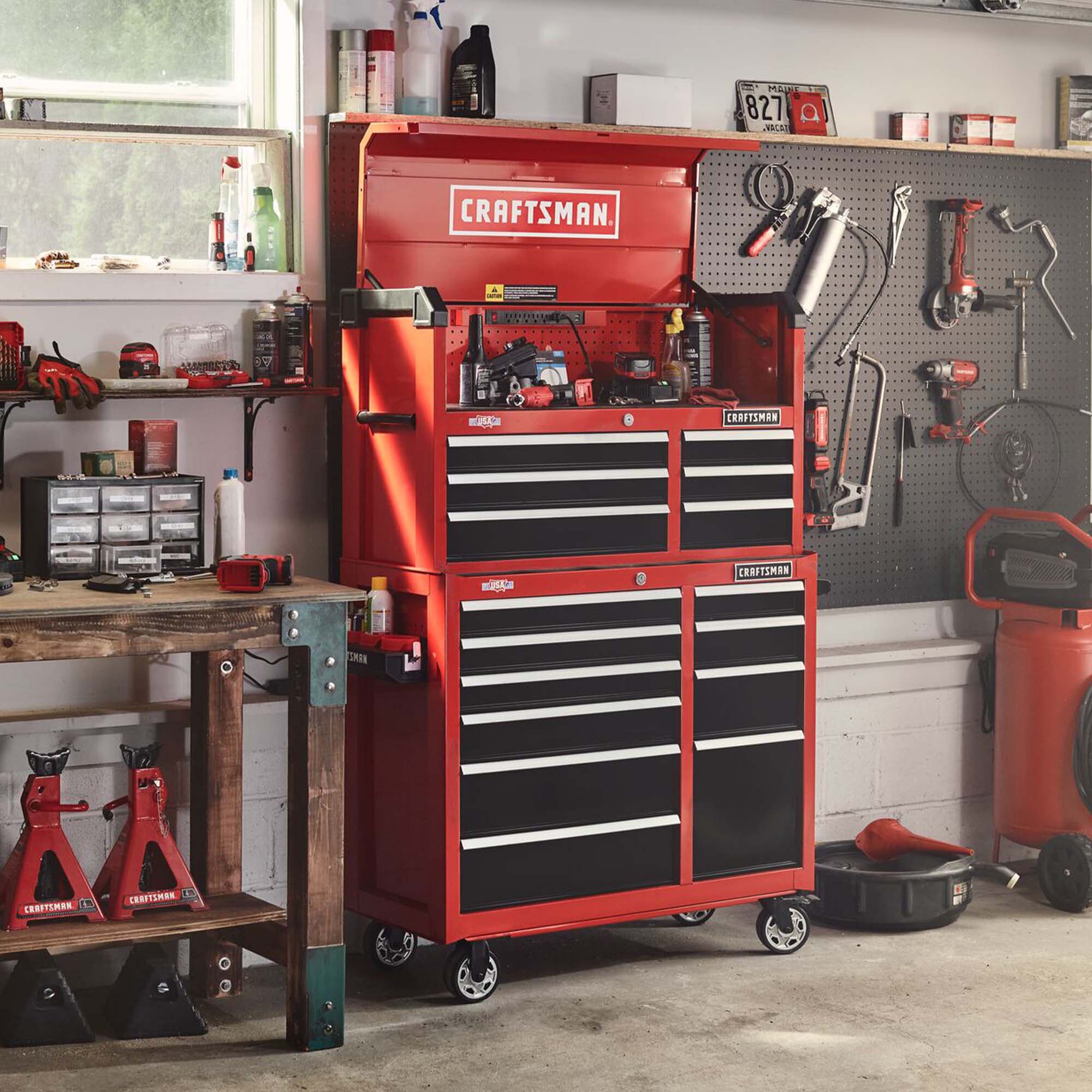 CRAFTSMAN 2000 Series 41-in W x 24.7-in H 6-Drawer Steel Tool Chest (Red) - Image 13