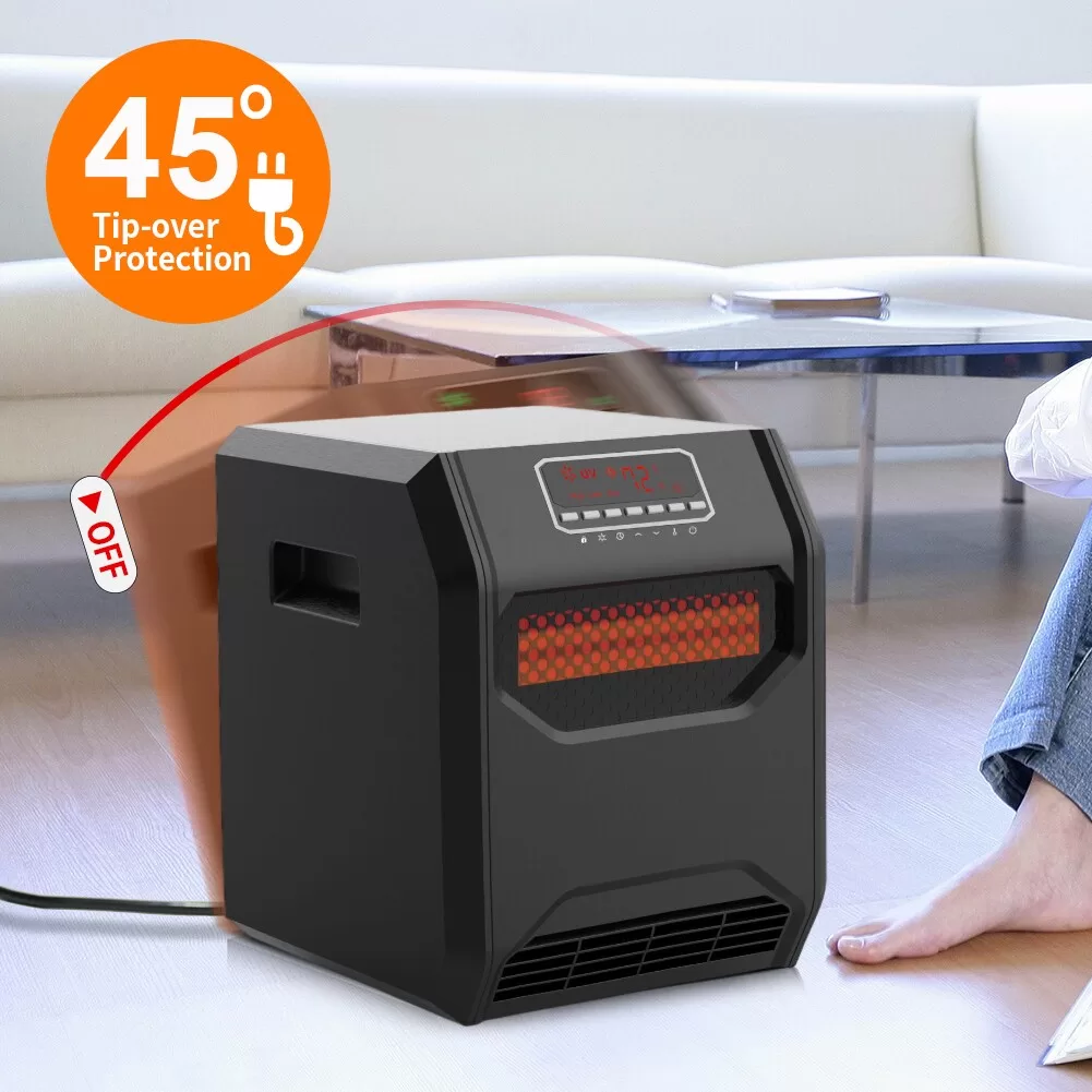 Lifesmart Up to 1500-Watt Infrared Quartz Cabinet Indoor Electric Space Heater with Thermostat and Remote Included