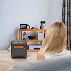 Lifesmart Up to 1500-Watt Infrared Quartz Cabinet Indoor Electric Space Heater with Thermostat and Remote Included