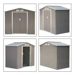 Outsunny Galvanized Steel Storage Shed