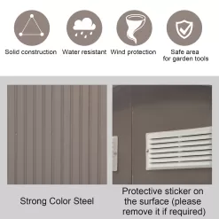 Outsunny Vinyl-coated Steel Storage Shed