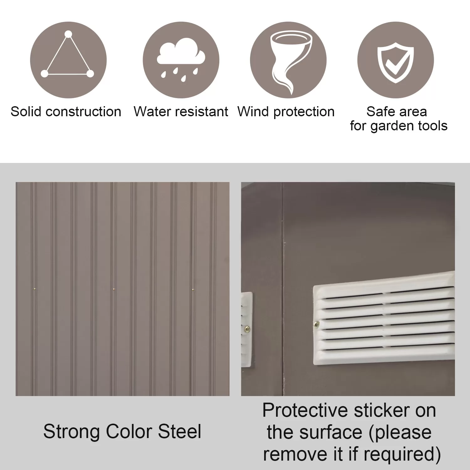 Outsunny Vinyl-coated Steel Storage Shed