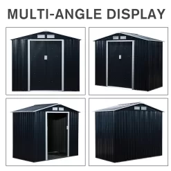 Outsunny Galvanized Steel Storage Shed