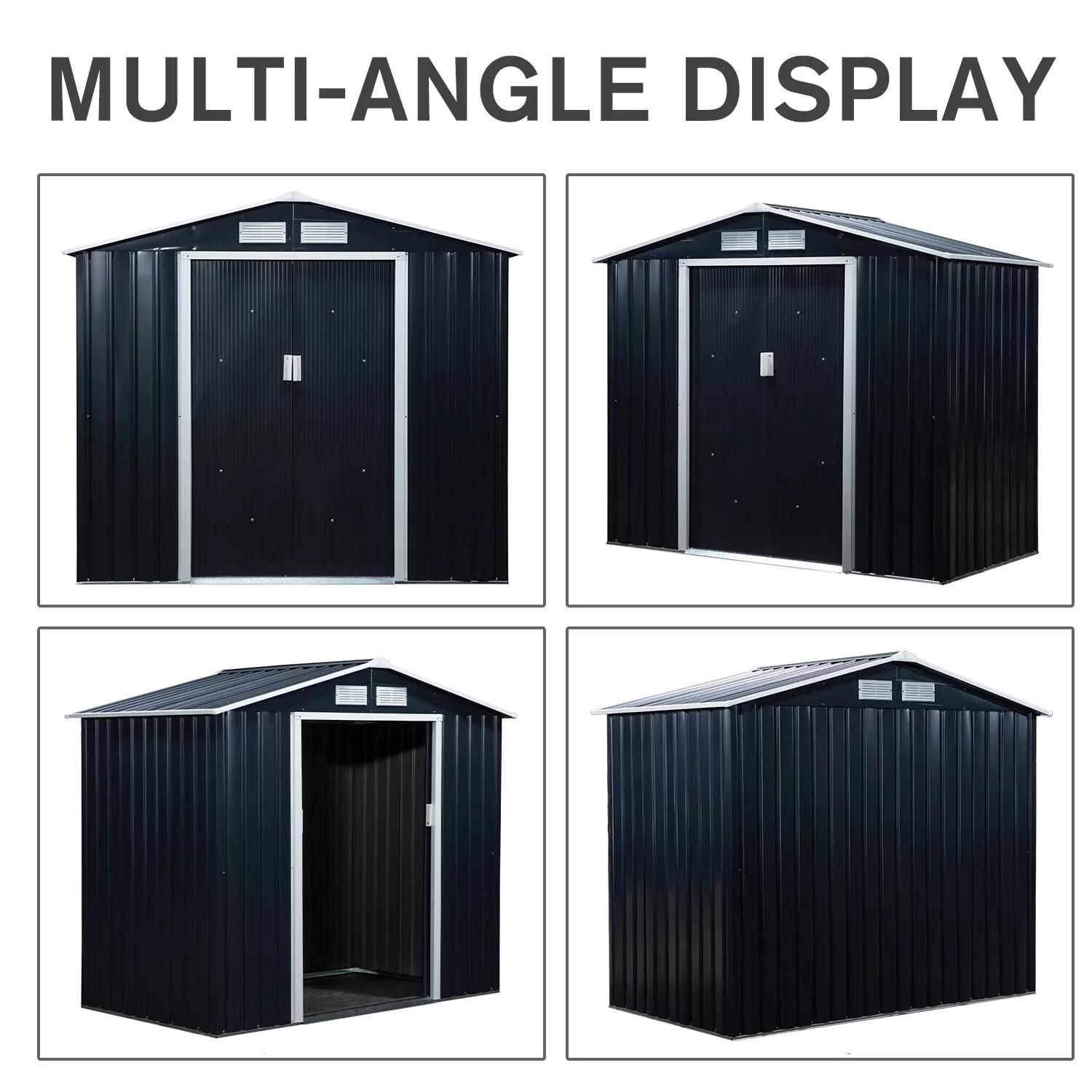 Outsunny Galvanized Steel Storage Shed