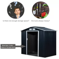 Outsunny Galvanized Steel Storage Shed