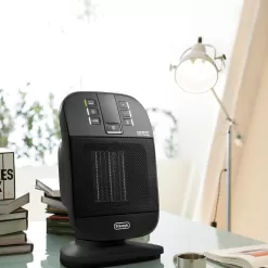 DeLonghi Up to 1500-Watt Ceramic Compact Personal Indoor Electric Space Heater with Thermostat