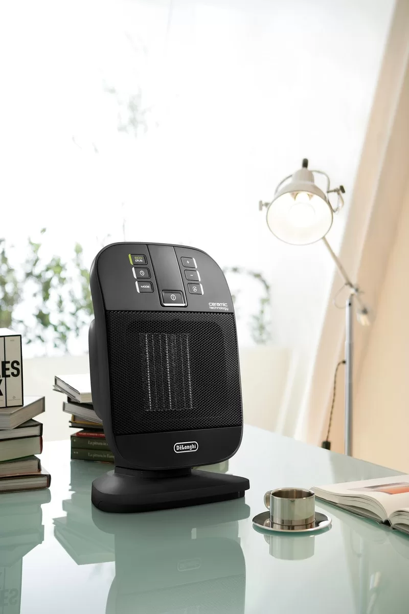 DeLonghi Up to 1500-Watt Ceramic Compact Personal Indoor Electric Space Heater with Thermostat