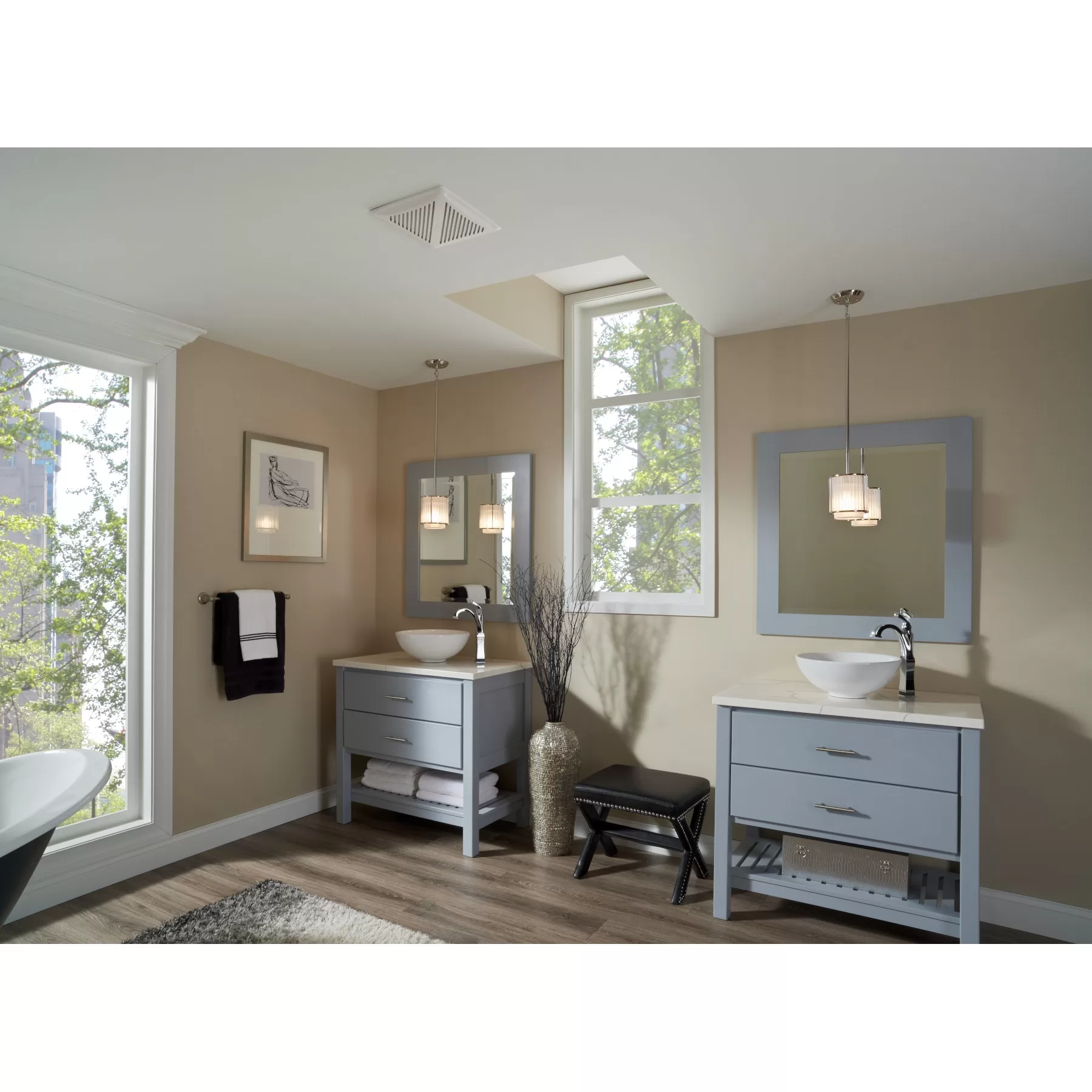 Broan InVent Series 2-Sone 80-CFM White Bathroom Fan