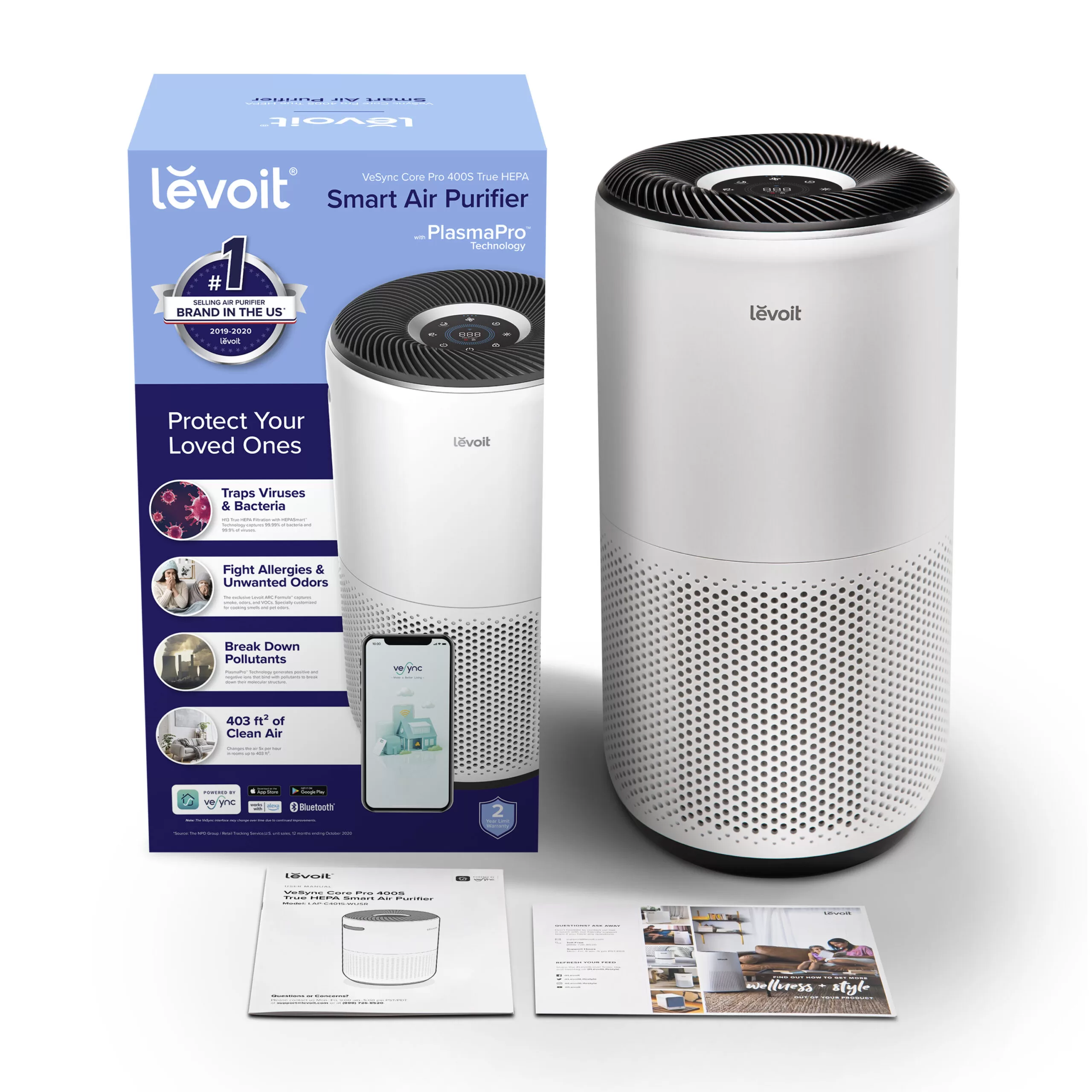Levoit Levoit PlasmaPro 400S Smart True HEPA Air Purifier