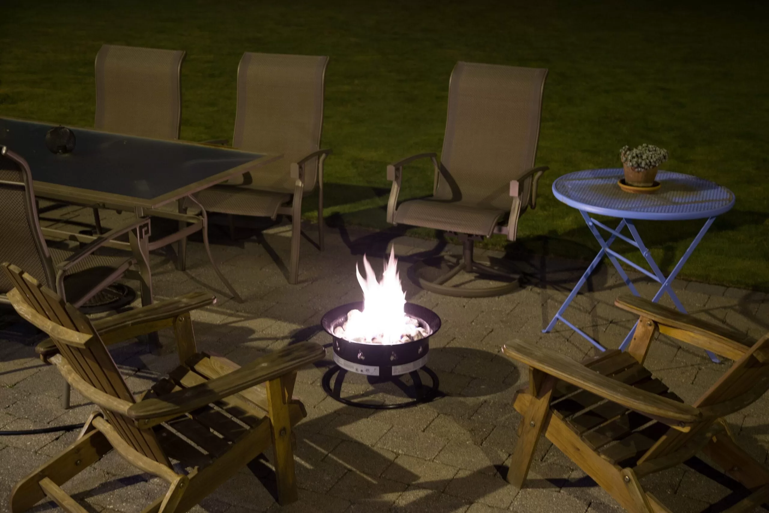 DestinationGear 19-in W 58000-BTU Black Portable Steel Propane Gas Fire Pit