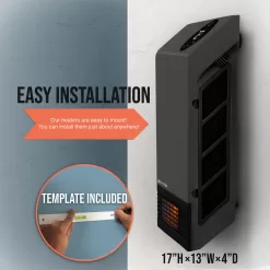 Heat Storm Up to 1000-Watt Infrared Cabinet Indoor Electric Space Heater with Thermostat and Remote Included