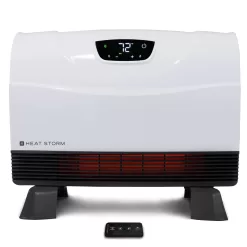 Heat Storm Up to 1500-Watt Infrared Cabinet Indoor Electric Space Heater with Thermostat and Remote Included