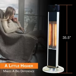 Sun-Ray 5100-BTU 120-Volt Stainless Steel Carbon Fiber Electric Patio Heater
