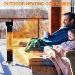 Sun-Ray 5100-BTU 120-Volt Stainless Steel Carbon Fiber Electric Patio Heater
