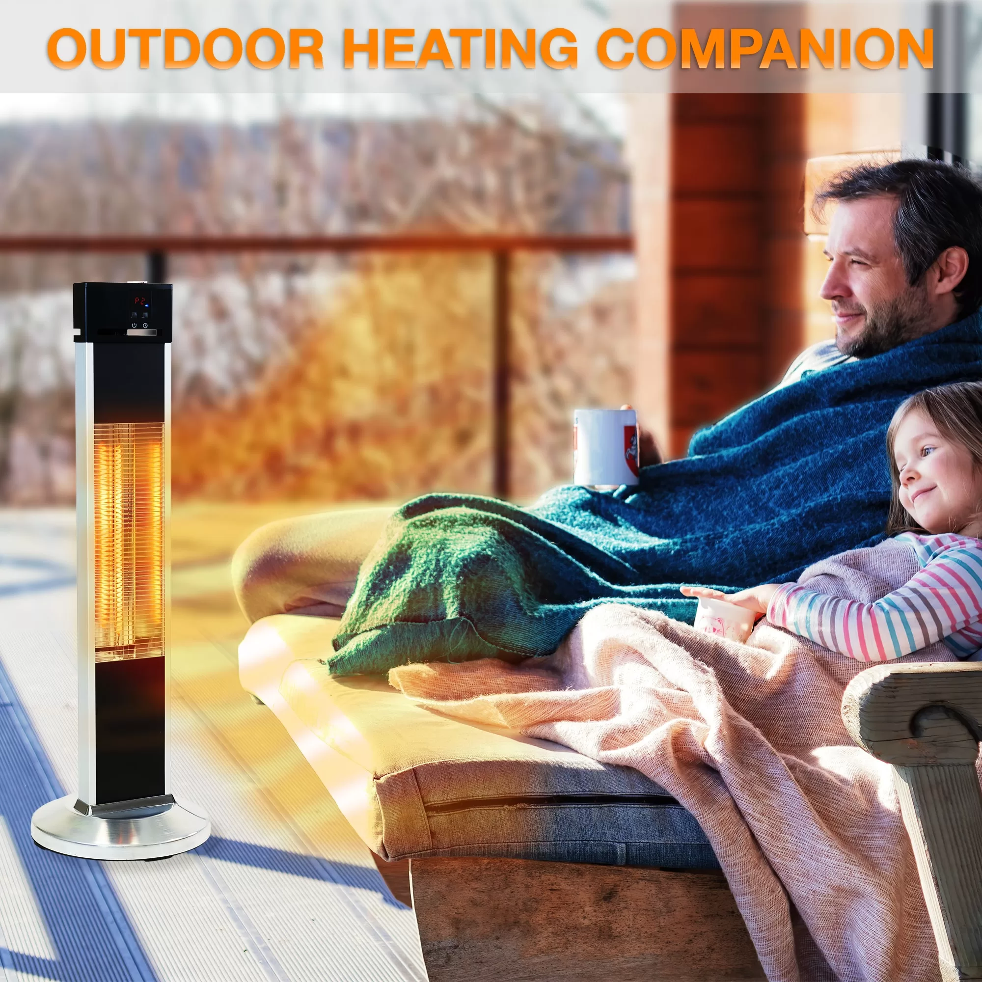Sun-Ray 5100-BTU 120-Volt Stainless Steel Carbon Fiber Electric Patio Heater