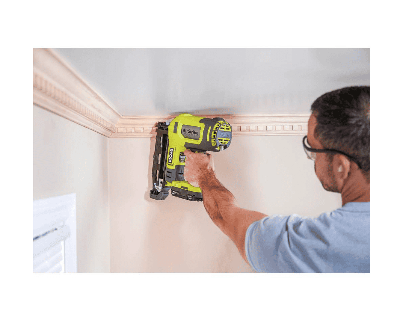 RYOBI P326-PBP006 ONE+ 18V 16-Gauge Cordless AirStrike Finish Nailer with 2.0 Ah Battery