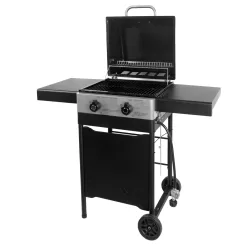 Master Forge Black/Porcelain Enamel 2-Burner Liquid Propane Gas Grill