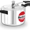 HAWKINS Classic CL50 5-Liter New Improved Aluminum Pressure Cooker, Small, Silver