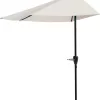 Pure Garden 9 Foot Half Round Patio Umbrella