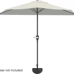 Pure Garden 9 Foot Half Round Patio Umbrella