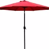 Sunnyglade 9' Patio Umbrella Outdoor Table Umbrella with 8 Sturdy Ribs (Red)