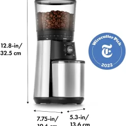 OXO Brew Conical Burr Coffee Grinder , Silver