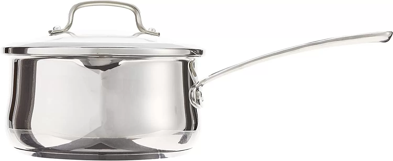 Cuisinart 419-18P 2-Quart Pour Saucepan with Cover Contour Cookware, Stainless Steel