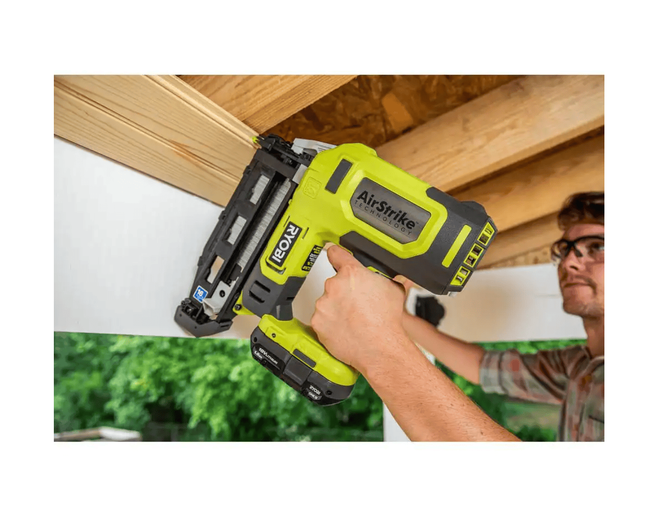 RYOBI P326-PBP006 ONE+ 18V 16-Gauge Cordless AirStrike Finish Nailer with 2.0 Ah Battery