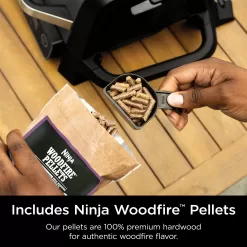 Ninja Woodfire 7-in-1 Outdoor Grill and Smoker 1760-Watt Grey Electric Grill