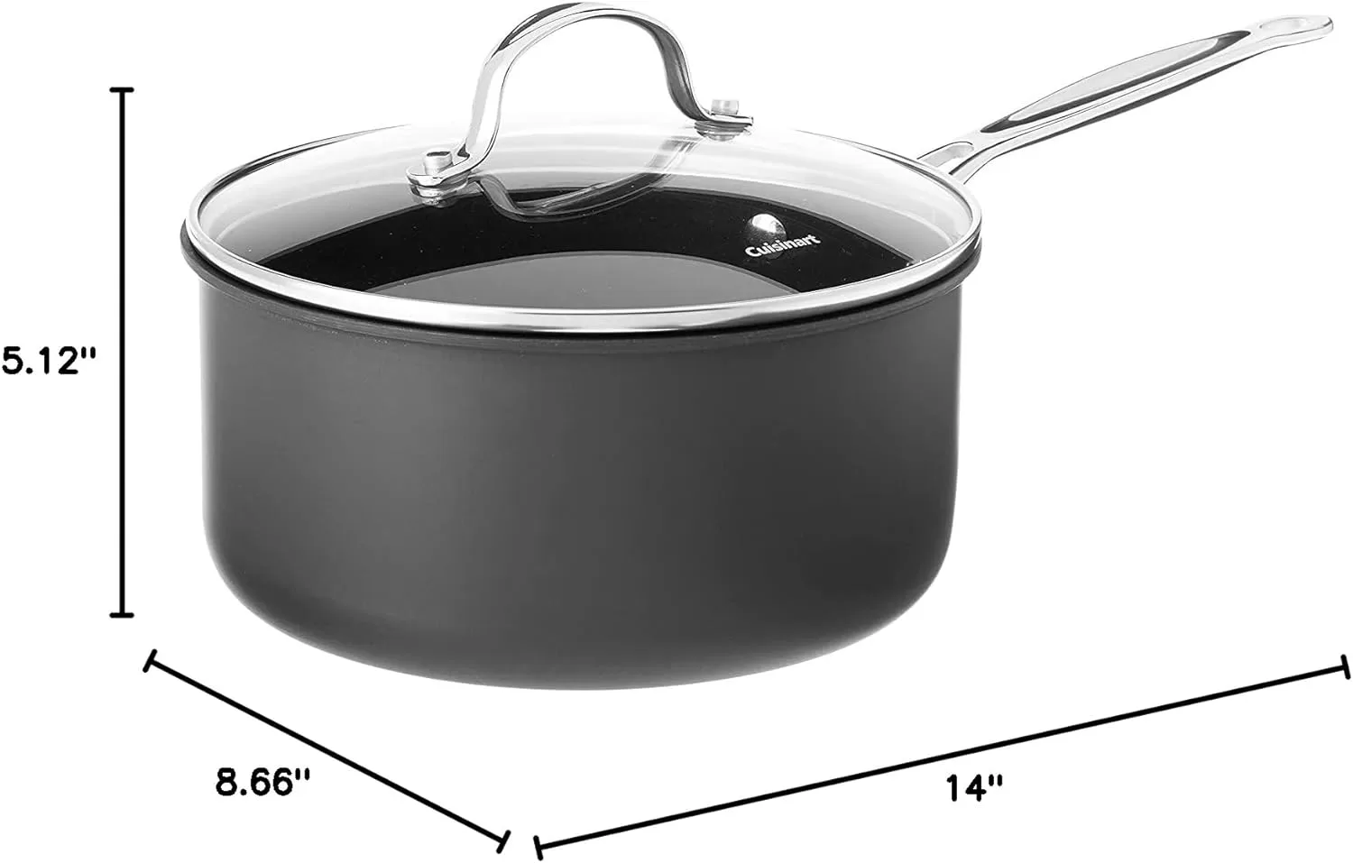 Cuisinart 6193-20 Chef's Classic Non-Stick 3-Quart Nonstick-Hard-Anodized, Saucepan w/Cover