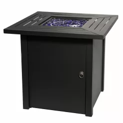 Teamson Home 29.92-in W 40000-BTU Dark Grey Steel Propane Gas Fire Pit
