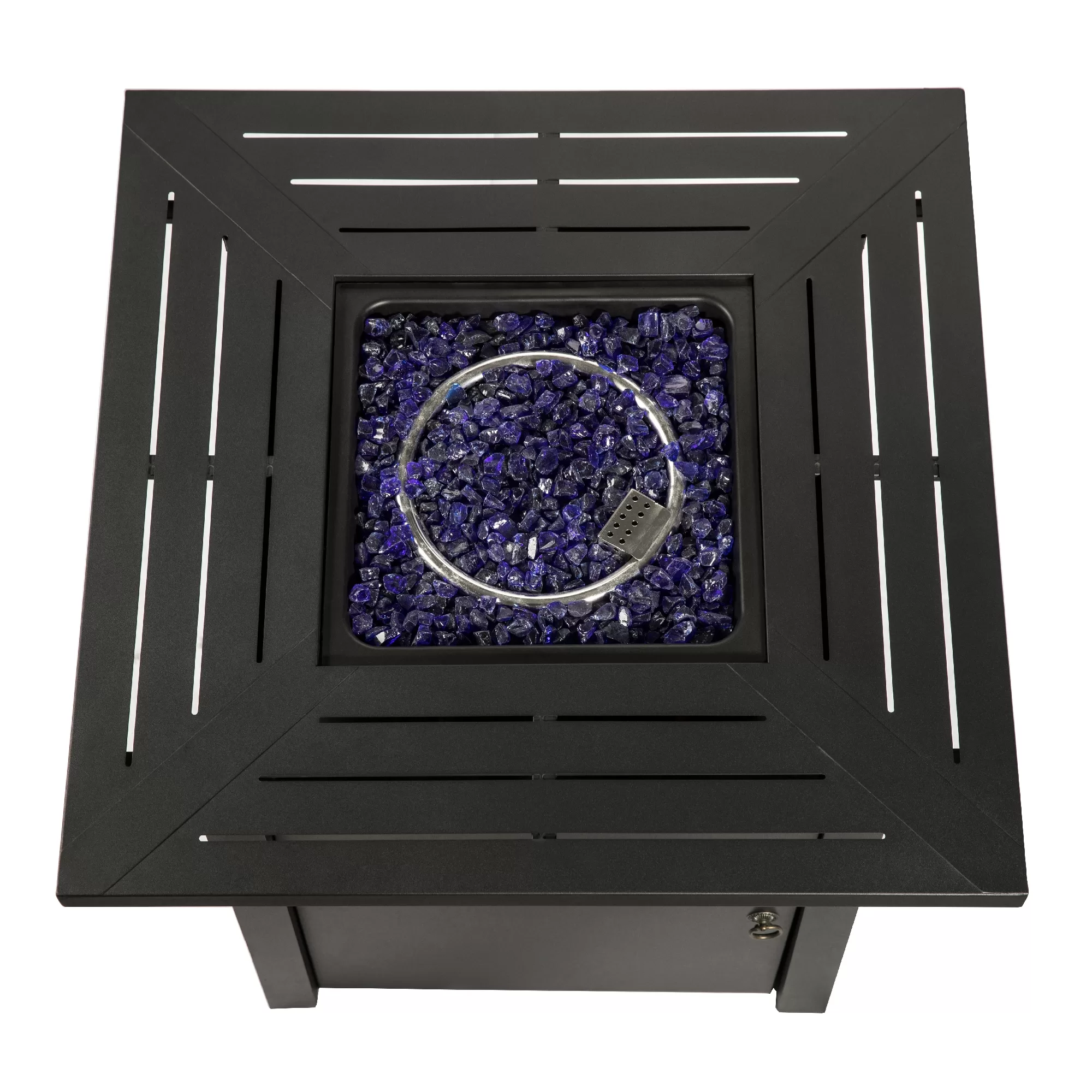 Teamson Home 29.92-in W 40000-BTU Dark Grey Steel Propane Gas Fire Pit