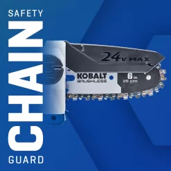 Kobalt 24-volt 6-in Brushless Battery 2 Amp 2 Ah Chainsaw (Battery and Charger Included)