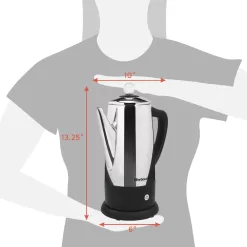 Elite 12-Cup Stainless Steel Commercial/Residential Percolator
