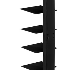 SEI Furniture 12 shelf Metal Spine Book Tower, Black