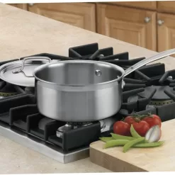 Cuisinart Saucepan with Cover, Triple Ply 2-Quart Skillet, Multiclad Pro, MCP19-18N