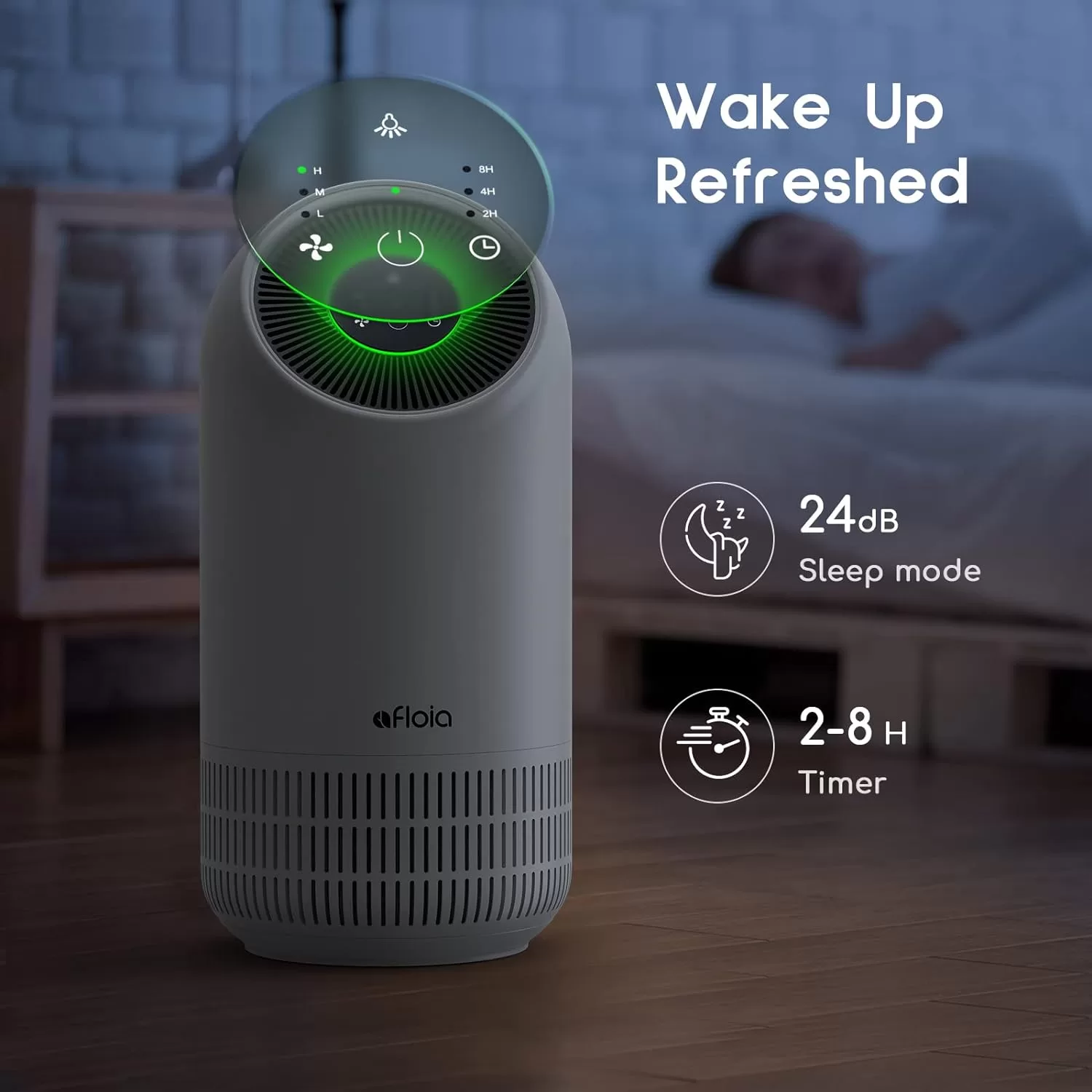 Afloia Hepa Air Purifiers for Home - Large Room Up to 880 Ft², H13 Ture Hepa Filter Air Cleaner, Fillo White