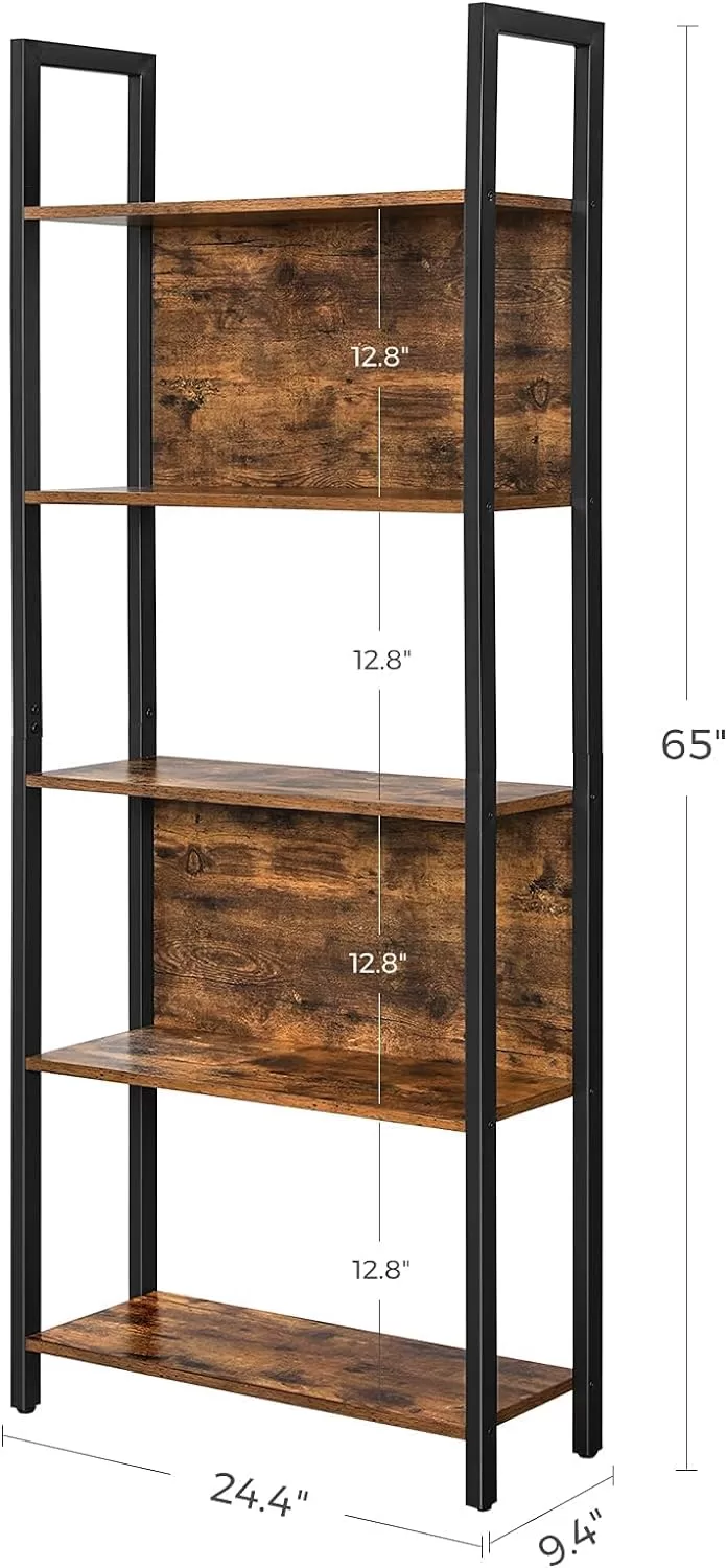 VASAGLE 5-Tier Bookshelf, Storage Rack Shelf